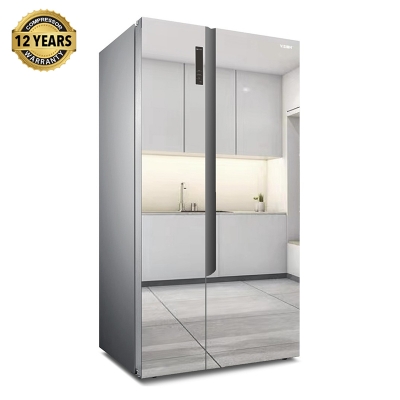 Picture of VISION Glass Door Side By Side Refrigerator RE-566 Liter Mirror