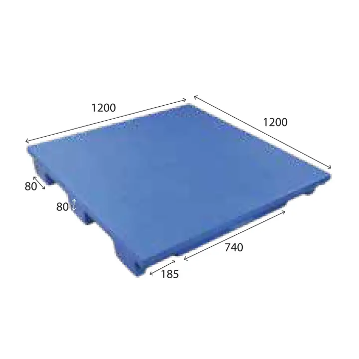 Picture of Industrial PU Pallet 3 Runner Blue 1200x1200x150 