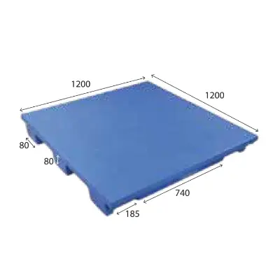 Picture of Industrial PU Pallet 3 Runner Blue 1200x1200x150 