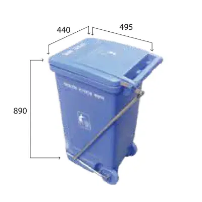 Picture of SD05  Wheel Dustbin Paddle - Blue