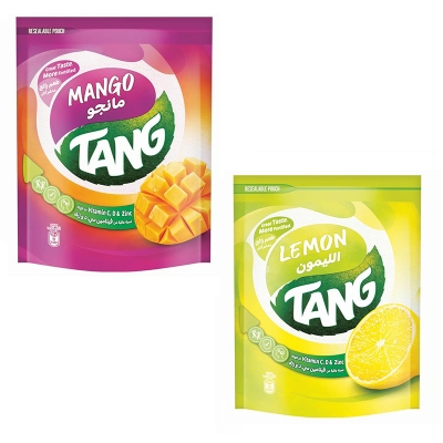 Picture of Tang Mango & Tang Lemon Flavoured Drink Mix with Vitamin C, D & Zinc, (1kg), Resealable Pouch | Imported From UAE