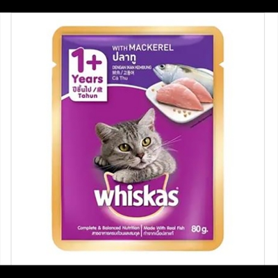 Picture of Whiskas Cat Food Mackerel Flavor - 80gm