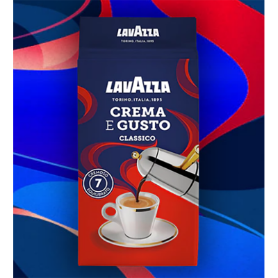 Picture of Lavazza Crema E Gusto Ground Coffee Blend, Espresso Dark Roast Authentic Italian, Blended And Roasted in Italy 250g
