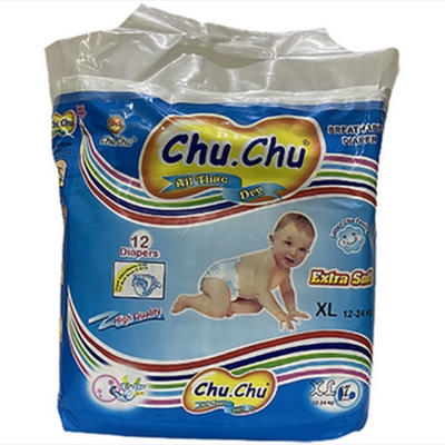 Picture of Chu Chu Extra Soft Breathable Diaper XL 12pc (Baby weight 12-24 kg)