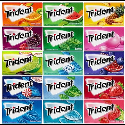Picture of Trident Chewing Gum Sampler Gum Variety Pack | Sugar-Free | Assorted Flavor (5 Pack)