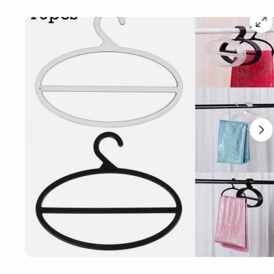 Picture of 24pcs Plastic Circle Scarf Hanger Tie Clothes Rack Storage Racks Closet Organizer-24pcs