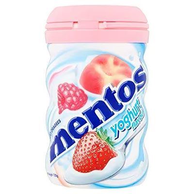 Picture of Mentos Yoghurt Fruit Flavour Chewy Dragees (Bottle) - 120 gm