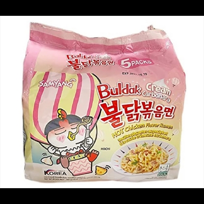 Picture of Buldak Cream Carbonara Hot Chicken Flavor Pack Of 5, 700gm