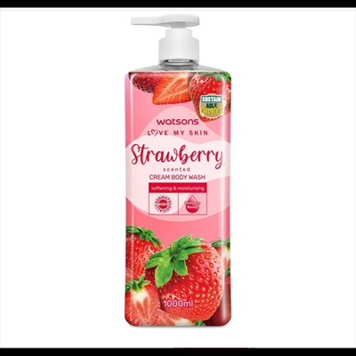 Picture of Love My Skin Strawberry Scented Gel Body Wash for Softening & Moisturising