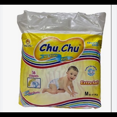 Picture of Chu Chu Pants System Baby Diapers (M Size) (16Pcs)