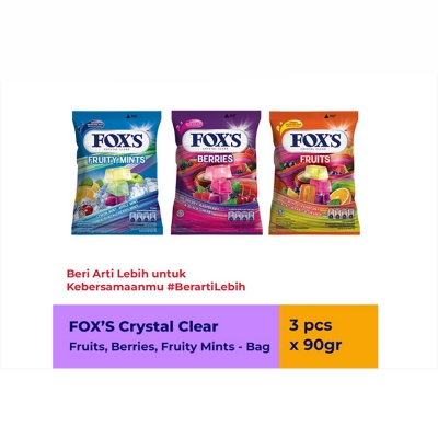 Picture of Clear Assorted Fruit Flavours 3 X 90g Berries,Fruit,Fruity Mints Pack