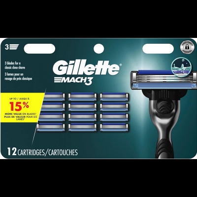 Picture of Gillette Mach3 Men's Razor Blade Refills, 12 Refills