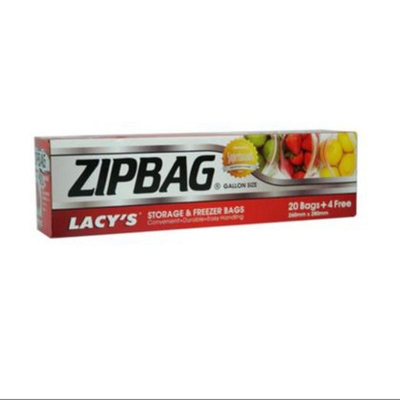 Picture of Lacy'S Zipbag Gallon Size 260Mm X 280Mm (20 Bags+4 Free)