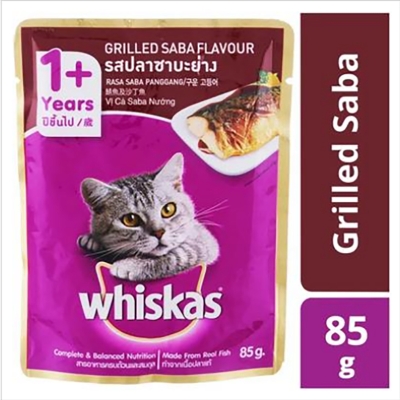 Picture of Whiskas Pouch Cat Food Grilled Saba - 85gm