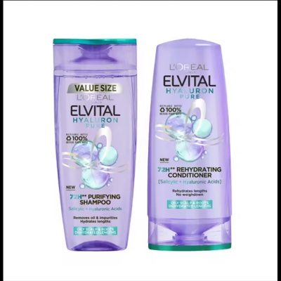 Picture of L'OREAL PARIS Elvive Hyaluron Moisture Shampoo For 400ML+ Conditioner 360ML For Frizzy & Dehydrated Hair