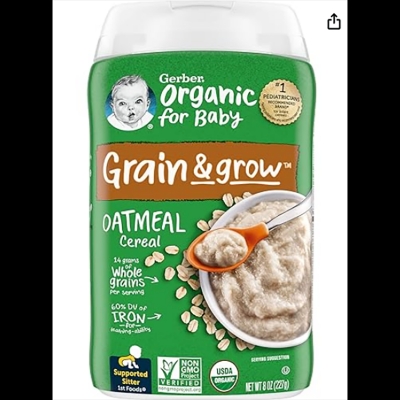 Picture of Gerber Organic Foods Grain & Grow Cereal-227g uk