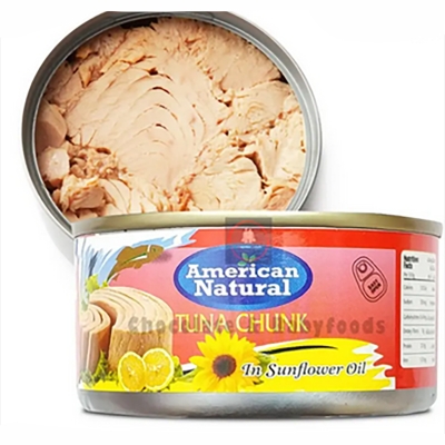 Picture of 2pcs -American Natural Chunk Tuna 185g (pack of 2)