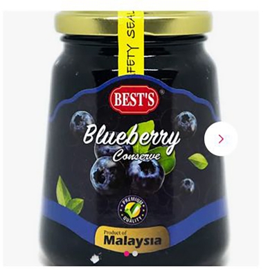Picture of Best's Blueberry Fruit Jam Conserve 450 g(Malaysia )