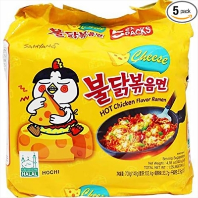 Picture of Hot Chicken Ramen Cheese Noodles 5 Pack
