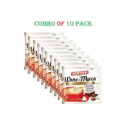 Picture of KOPIKO 3 in 1 White Mocca Coffee 20gm - Combo of 10 Pack