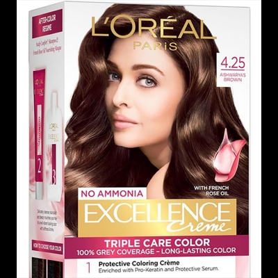 Picture of Loreal Excellence Creme 4.25 Aishwarya’S Brown – Permanent Triple Care Hair Color