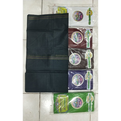 Picture of Black Lungi Black Lungi 5 Hands Full Black Brand  5 Hands Cotton Lungi Full Black Quality Lungi