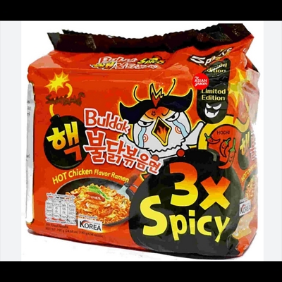 Picture of Samyang Buldak Hot Chicken Flavor Ramen (3x Spicy) 140 g x 5 Pack