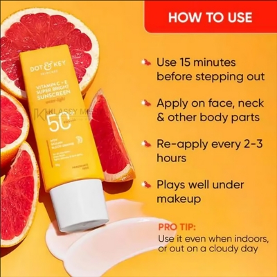 Picture of Dot & Key Vitamin C + E Sunscreen, SPF 50+ PA++++ 80g