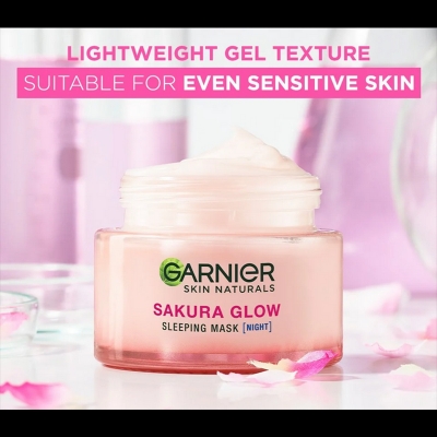 Picture of Garnier Skin Naturals Sakura Glow Hyaluron Sleeping Mask Night- 50ml-Thailand.