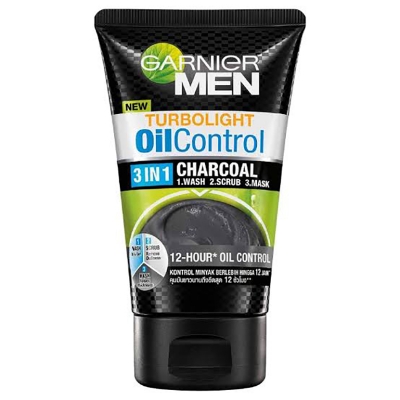 Picture of Garnier Men Turbolight Oil Control 3in1 Charcoal 12-Hour 100gm