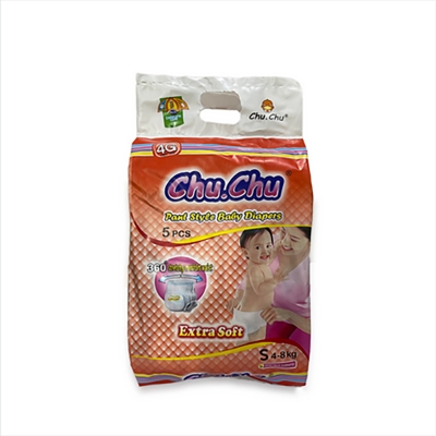 Picture of Chu Chu Pants System Baby Diapers (S Size) (4-8kg) (5Pcs)