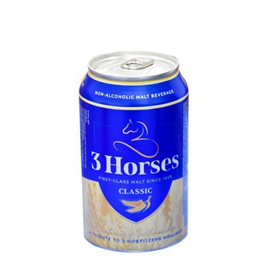 Picture of 3 Horses Non-Alcoholic Malt Beverages 330ml