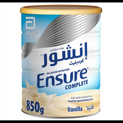 Picture of Ensure Powdered Milk Complete And Balanced Nutrition For Adults Vanilla 850g