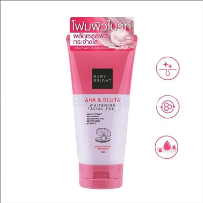 Picture of Baby Bright AHA & Gluta Whitening Facial Foam 120gm
