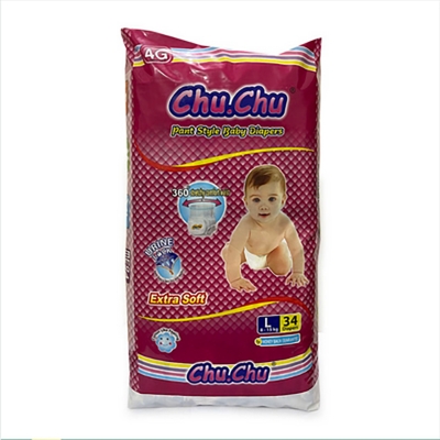 Picture of Chu Chu Pants System Baby Diapers (L Size) (8-15kg) (34Pcs)