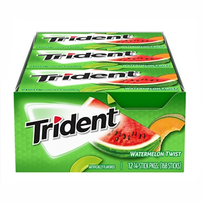 Picture of Trident Water Melon Flavor: Chewing Gum Full Box 12 Pack