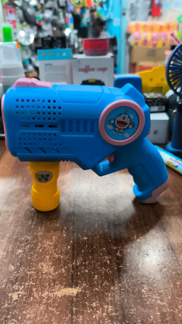 Picture of Bubble Gun for Kids - Automatic Water Bubble Gun Toy with Lights & Bubble Pot | Hello kitty toys (Multicolor)