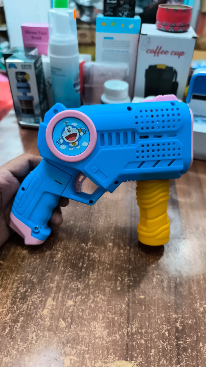 Picture of Bubble Gun for Kids - Automatic Water Bubble Gun Toy with Lights & Bubble Pot | Hello kitty toys (Multicolor)