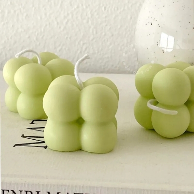 Picture of 3 pcs set Handmade Candle | Mini Bubble candle | (Multicolor)