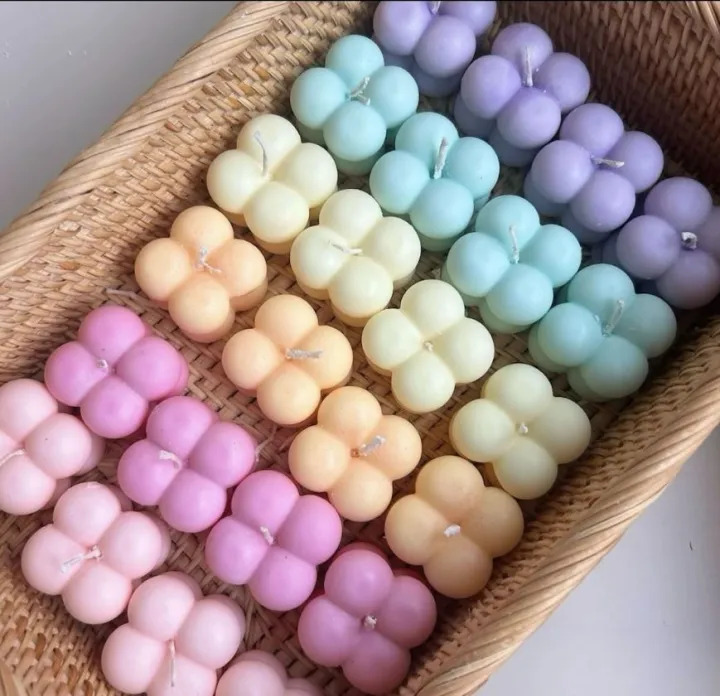 Picture of Mini Bubble Candles | Homemade Bubble Candles (Multicolor)