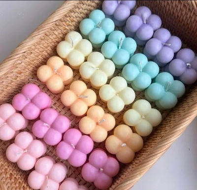 Picture of Mini Bubble Candles | Homemade Bubble Candles (Multicolor)
