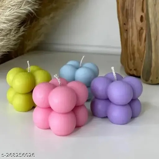 Picture of Mini Bubble Candles | Homemade Bubble Candles (Multicolor)