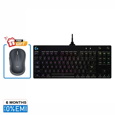 Picture of Logitech Pro Wired Mechanical RGB Backlit Gaming Keyboard (GX Blue Clicky Switch) 