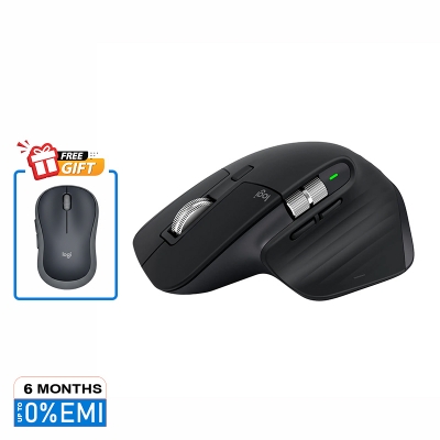 Picture of Logitech MX Master 3S with Free Adobe Subscription - Wireless Performance Mouse with Ultra-Fast Scrolling, Ergo, 8K DPI, Track on Glass, Quiet Clicks, USB-C, Bluetooth -Graphite
