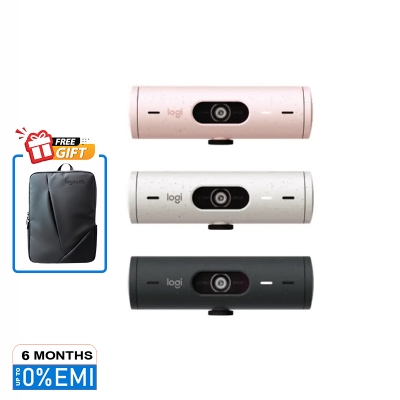 Picture of Logitech Brio 500 Full Hd Webcam with Auto Light Correction,Show Mode, Dual Noise Reduction Mics, Webcam Privacy Cover, Works with Microsoft Teams, Google Meet, Zoom, USB-C Cable