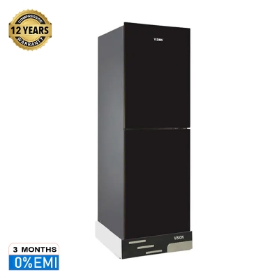 Picture of VISION Glass Door Refrigerator RE-180 Liter Black Top Mount 