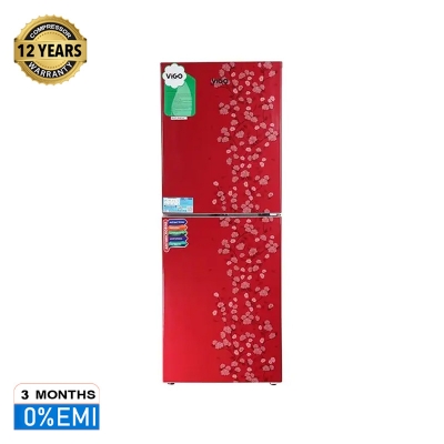 Picture of ViGO Refrigerator RE-262 L Red Flower Top Mount