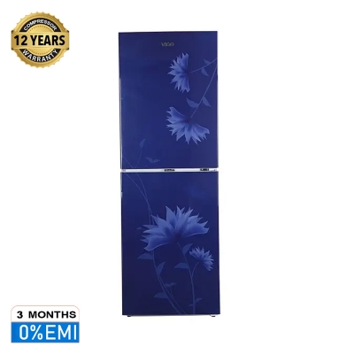 Picture of ViGO Refrigerator RE-238 L Lotus Flower Blue Bottom Mount
