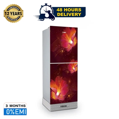 Picture of VISION Glass Door Refrigerator RE-229 Liter Red Flower Family 