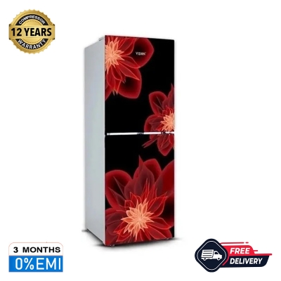 Picture of VISION Glass Door Refrigerator RE-262 Litre Dahlia Red Top Mount
